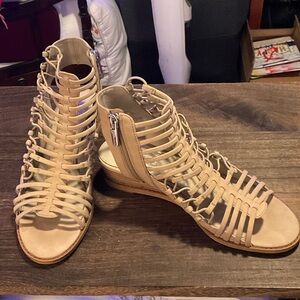 Sam Edelman Beige Gladiator Sandals